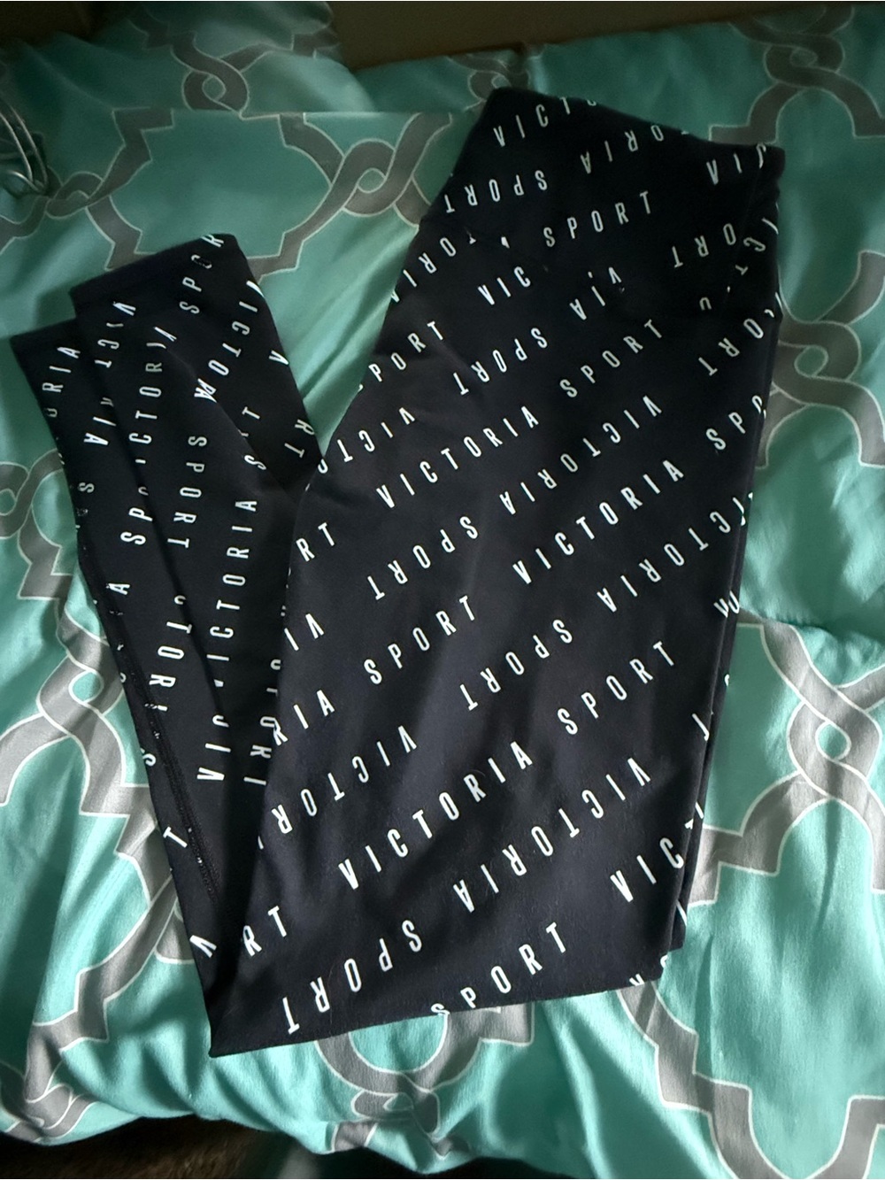 Victoria's Secret Black Logo-Print Leggings